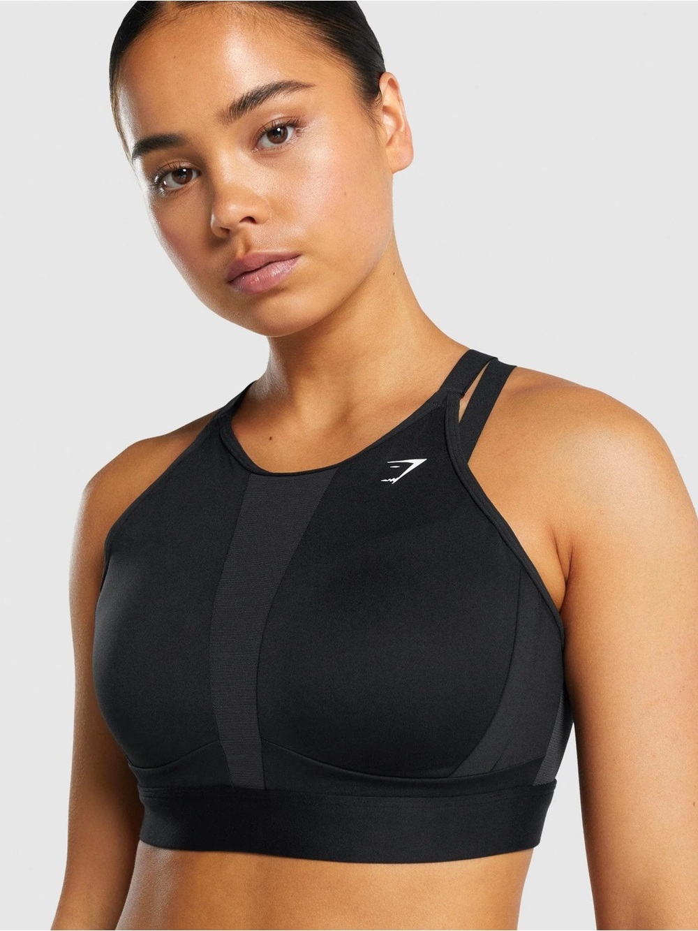 Gymshark Black High-Neck Double-Strap Sports Bra